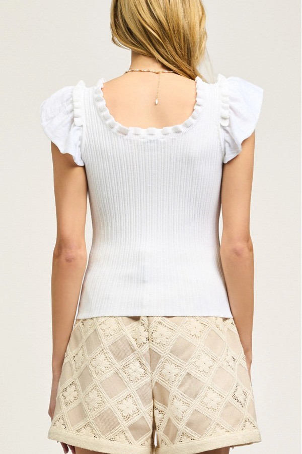 Ruffle Sleeve Top