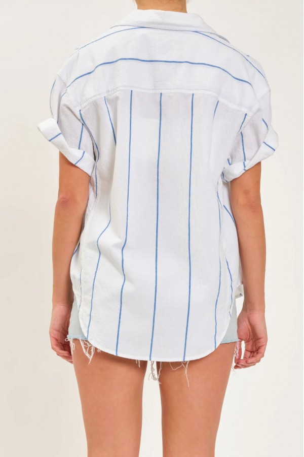 Breezy Boyfriend Stripe Shirt
