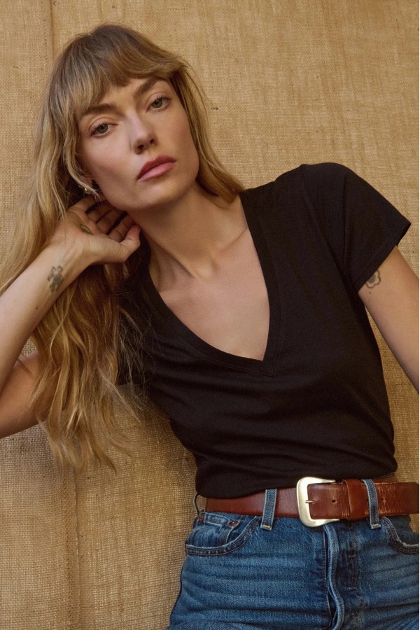 Blair Slim V Neck Tee