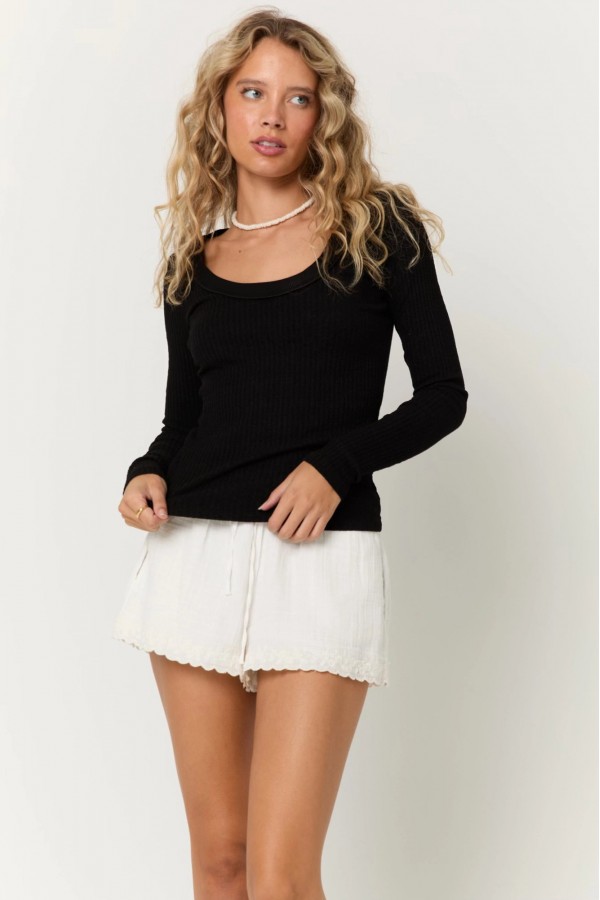 Rae Scoop Rib Long Sleeve
